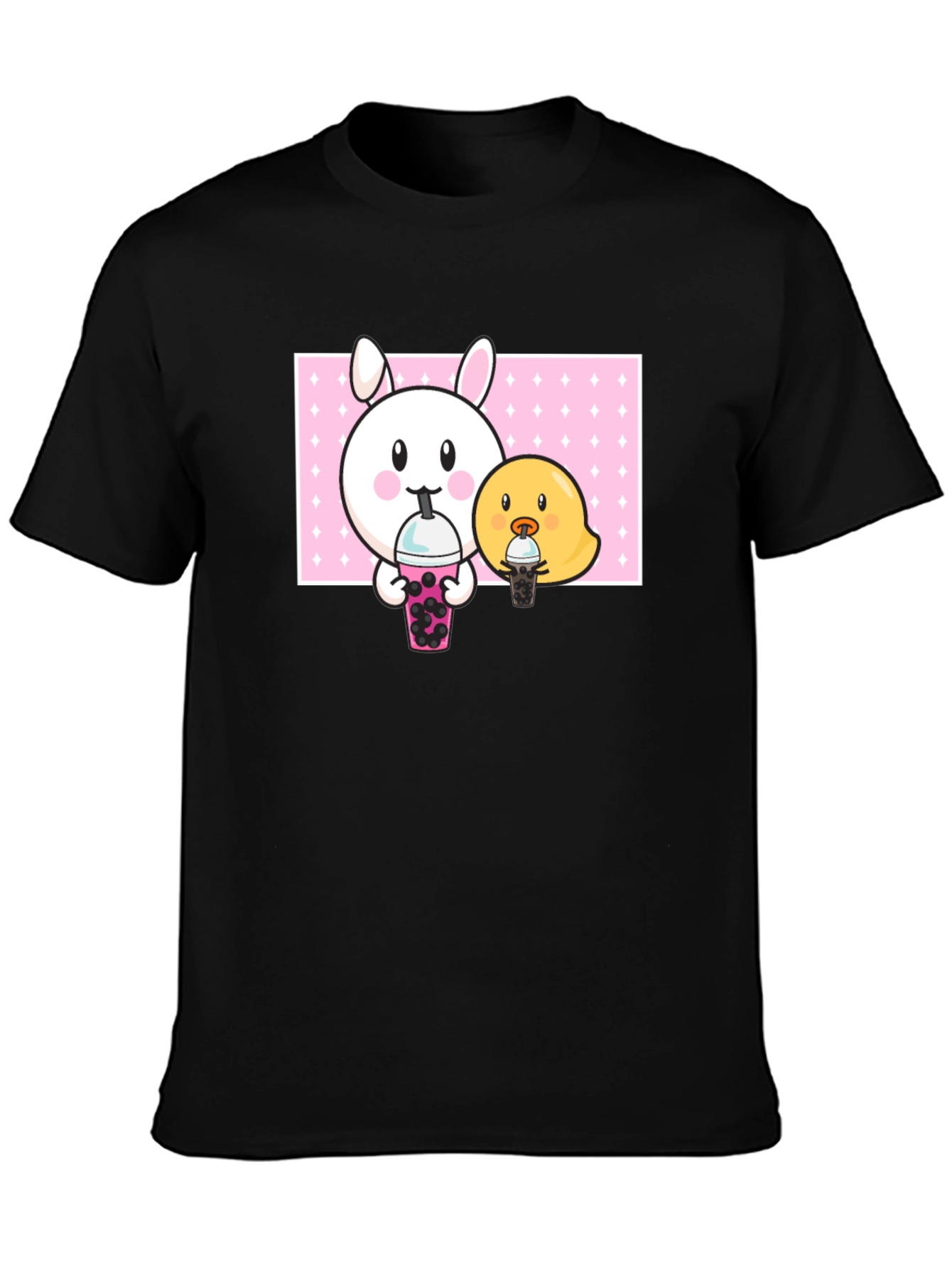 Cute Bunny and Chick Boba T-Shirt
