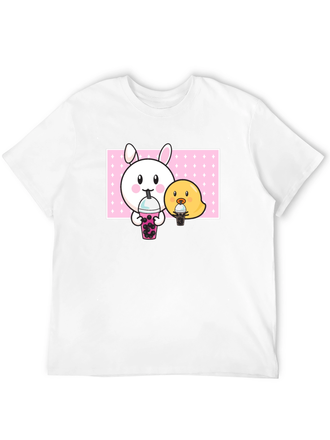 Cute Bunny and Chick Boba T-Shirt