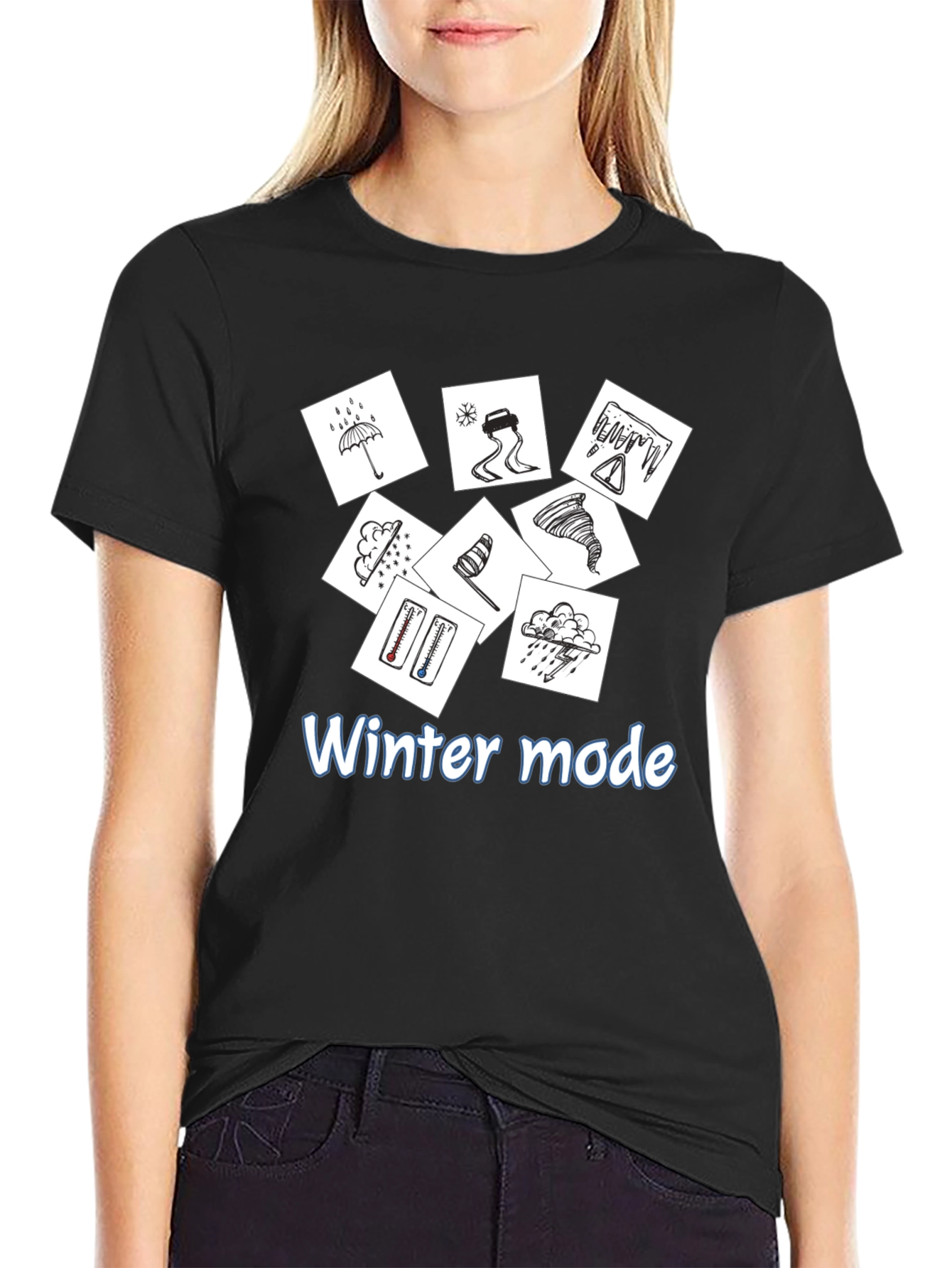 Winter Mode T-Shirt - Weather Graphic Tee