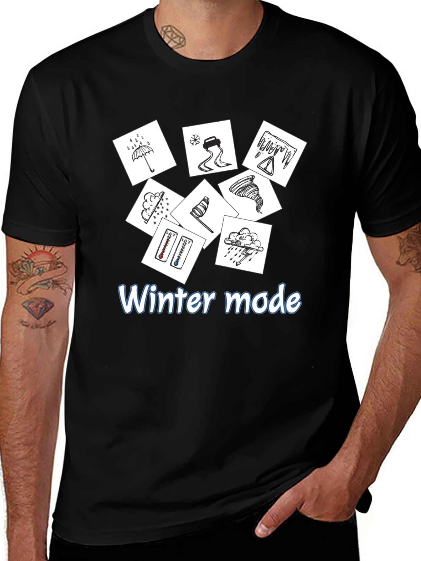 Winter Mode T-Shirt - Weather Graphic Tee