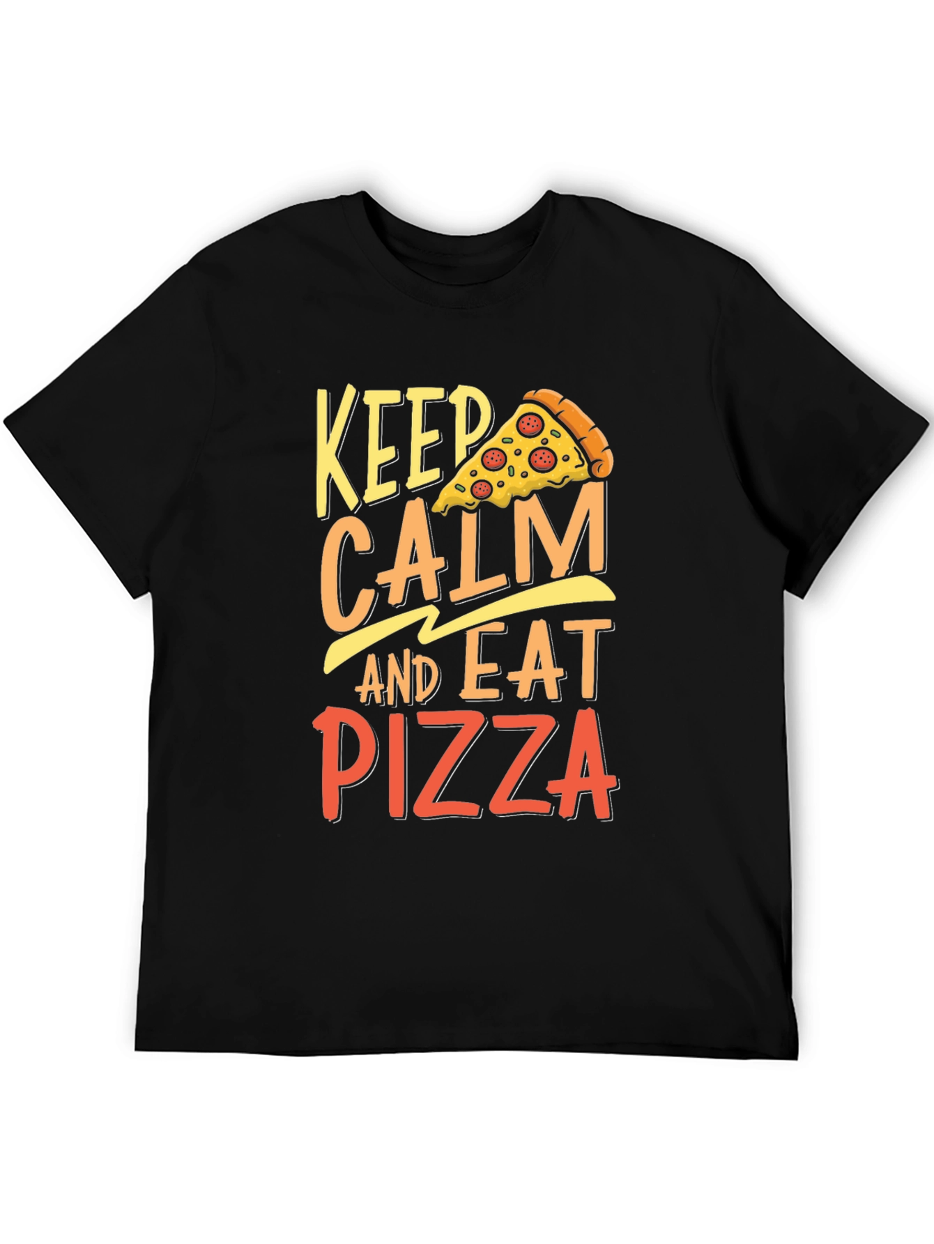 Keep Calm Eat Pizza T-Shirt - Funny Foodie Tee