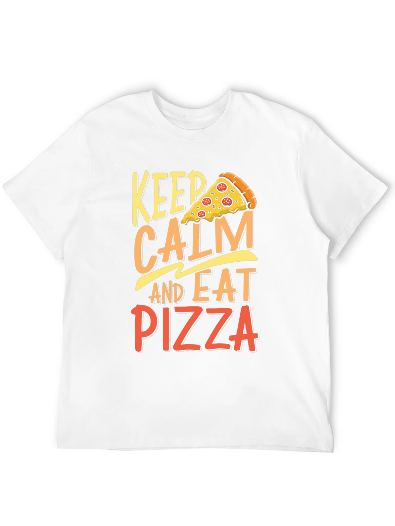 Keep Calm Eat Pizza T-Shirt - Funny Foodie Tee