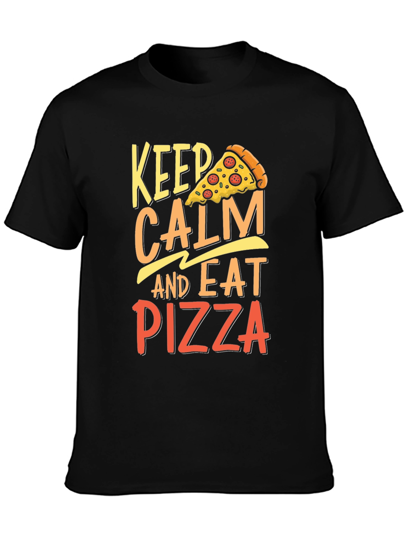 Keep Calm Eat Pizza T-Shirt - Funny Foodie Tee