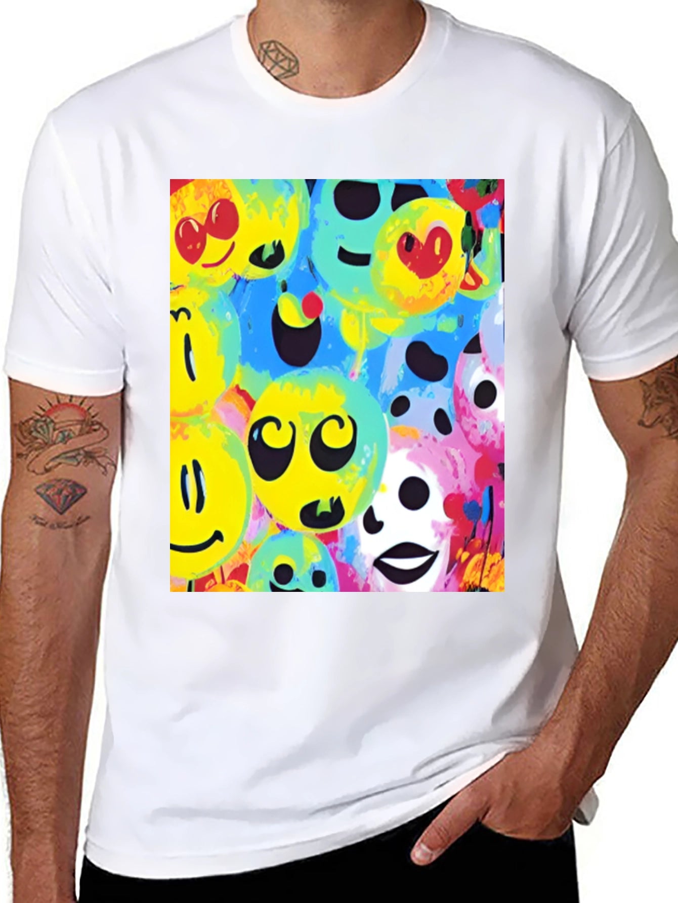 Funky Smiley Face Graphic Tee