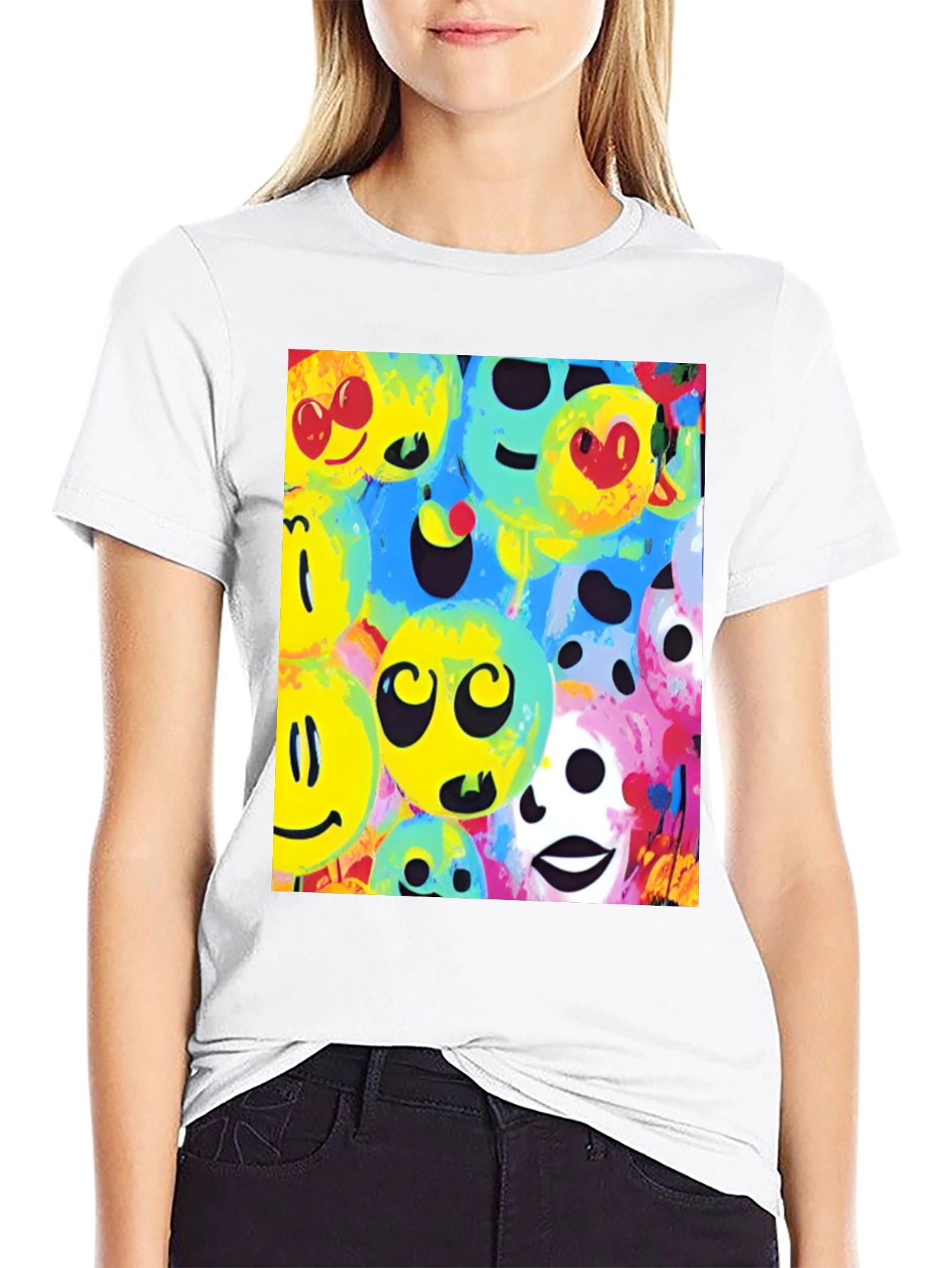 Funky Smiley Face Graphic Tee
