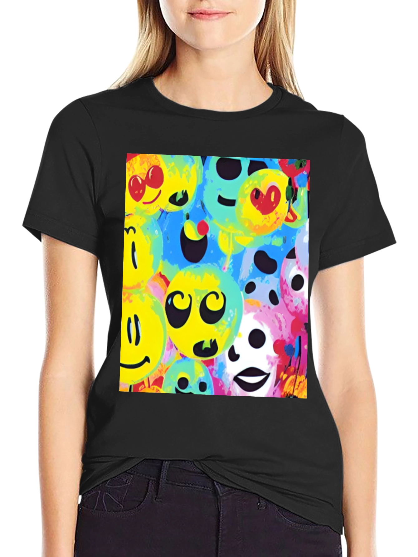 Funky Smiley Face Graphic Tee