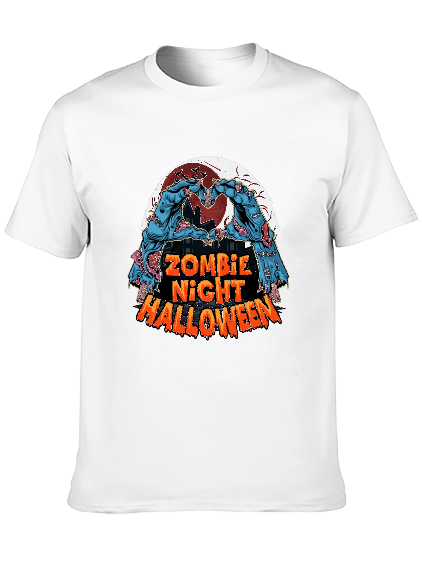Zombie Night Halloween Graphic Tee