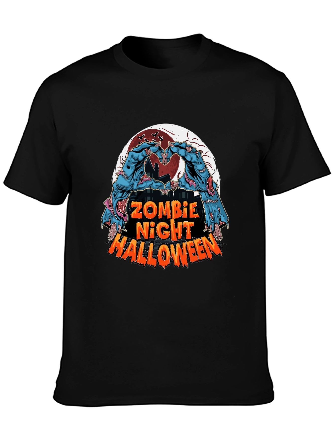 Zombie Night Halloween Graphic Tee