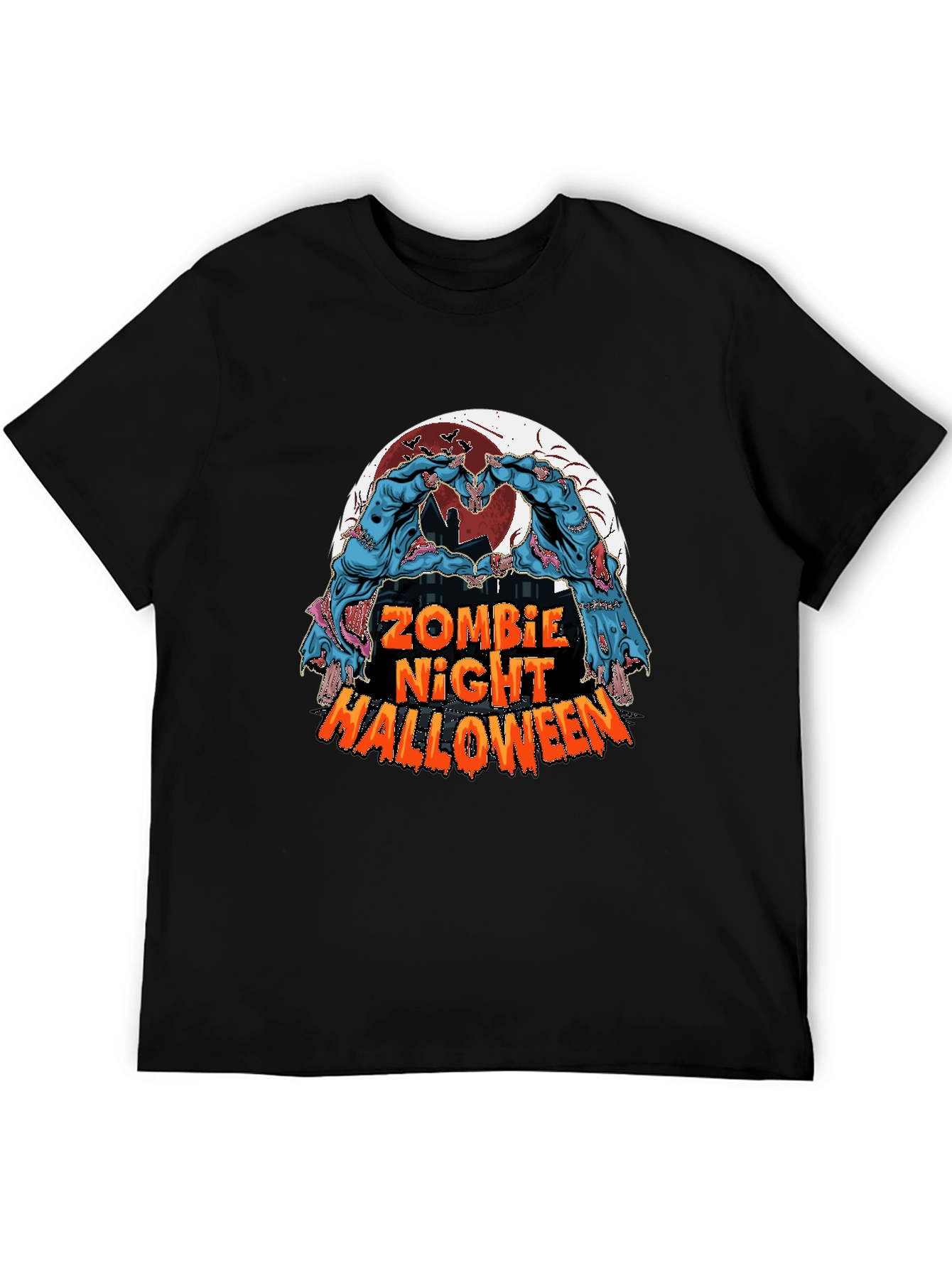 Zombie Night Halloween Graphic Tee