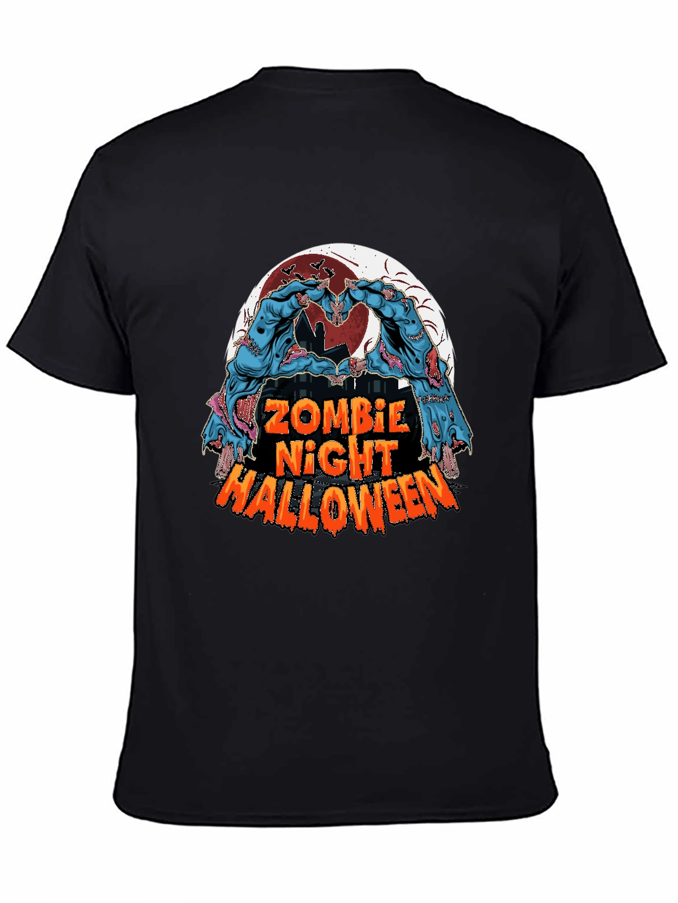 Zombie Night Halloween Graphic Tee