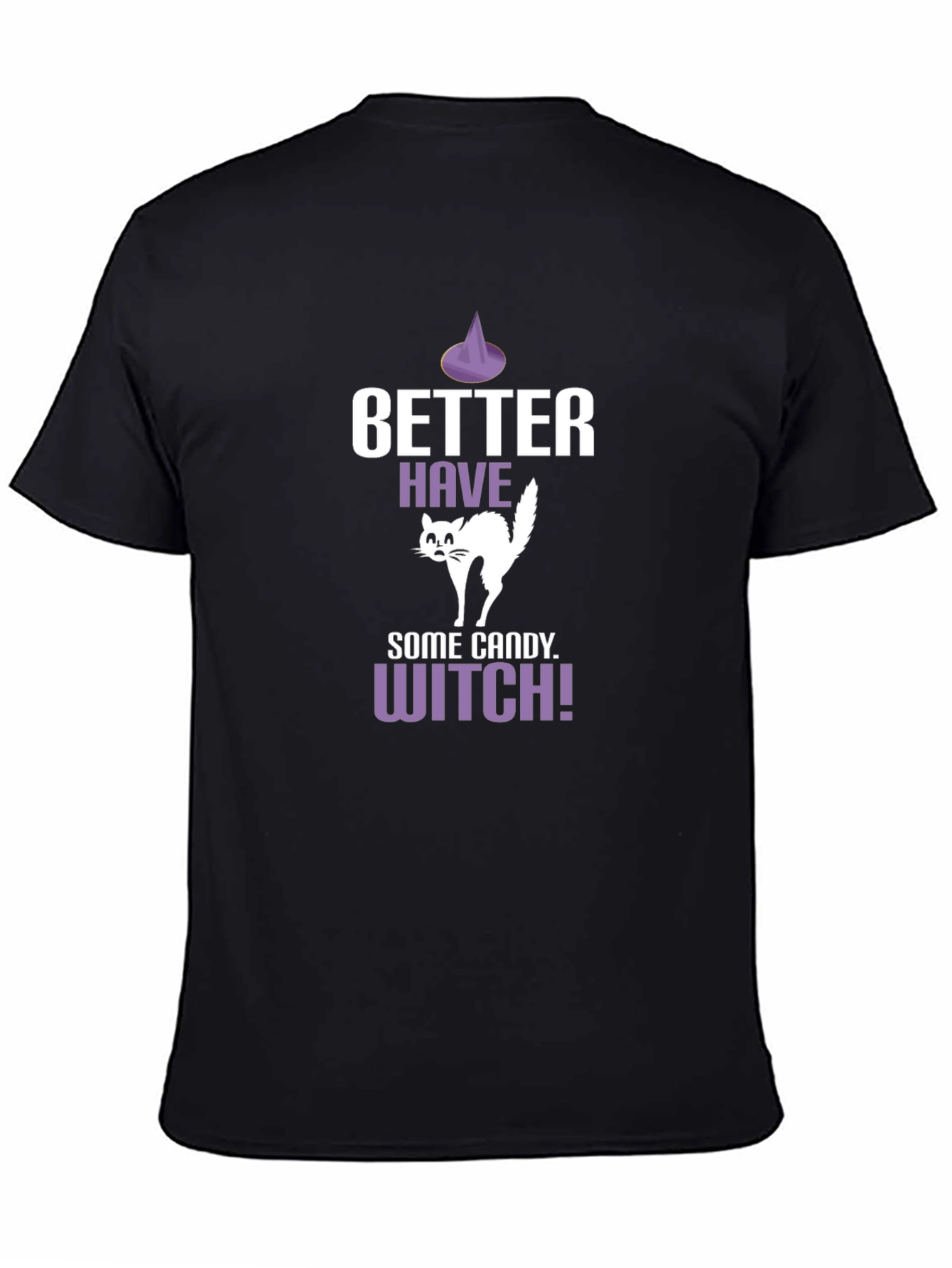 Halloween Cat Candy Witch Graphic T-Shirt