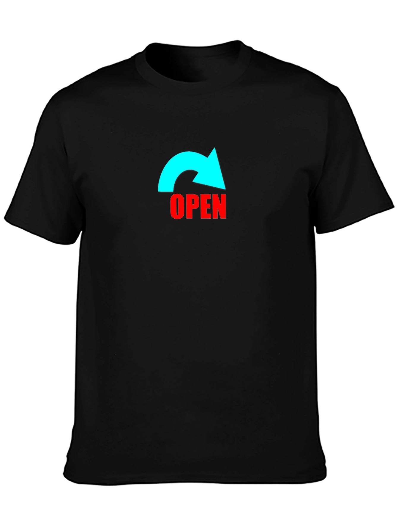 Open Arrow Graphic Black T-Shirt