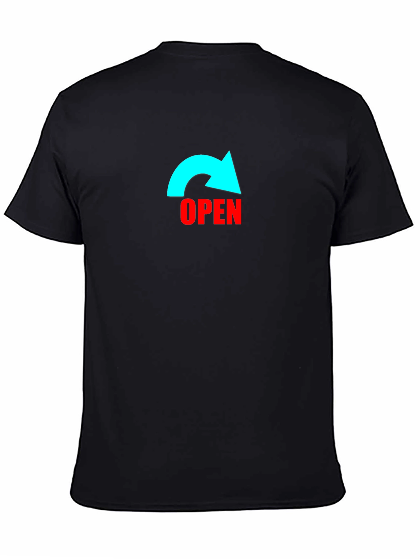 Open Arrow Graphic Black T-Shirt
