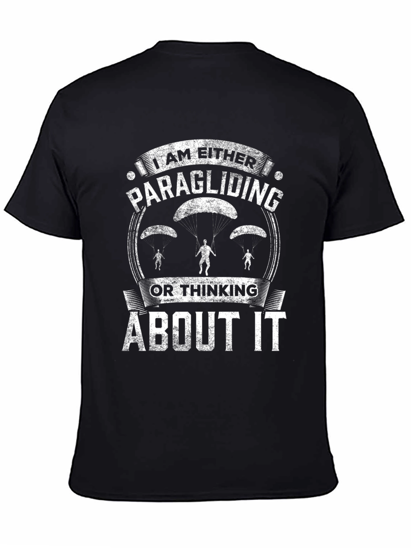 Paragliding Graphic T-Shirt - Black