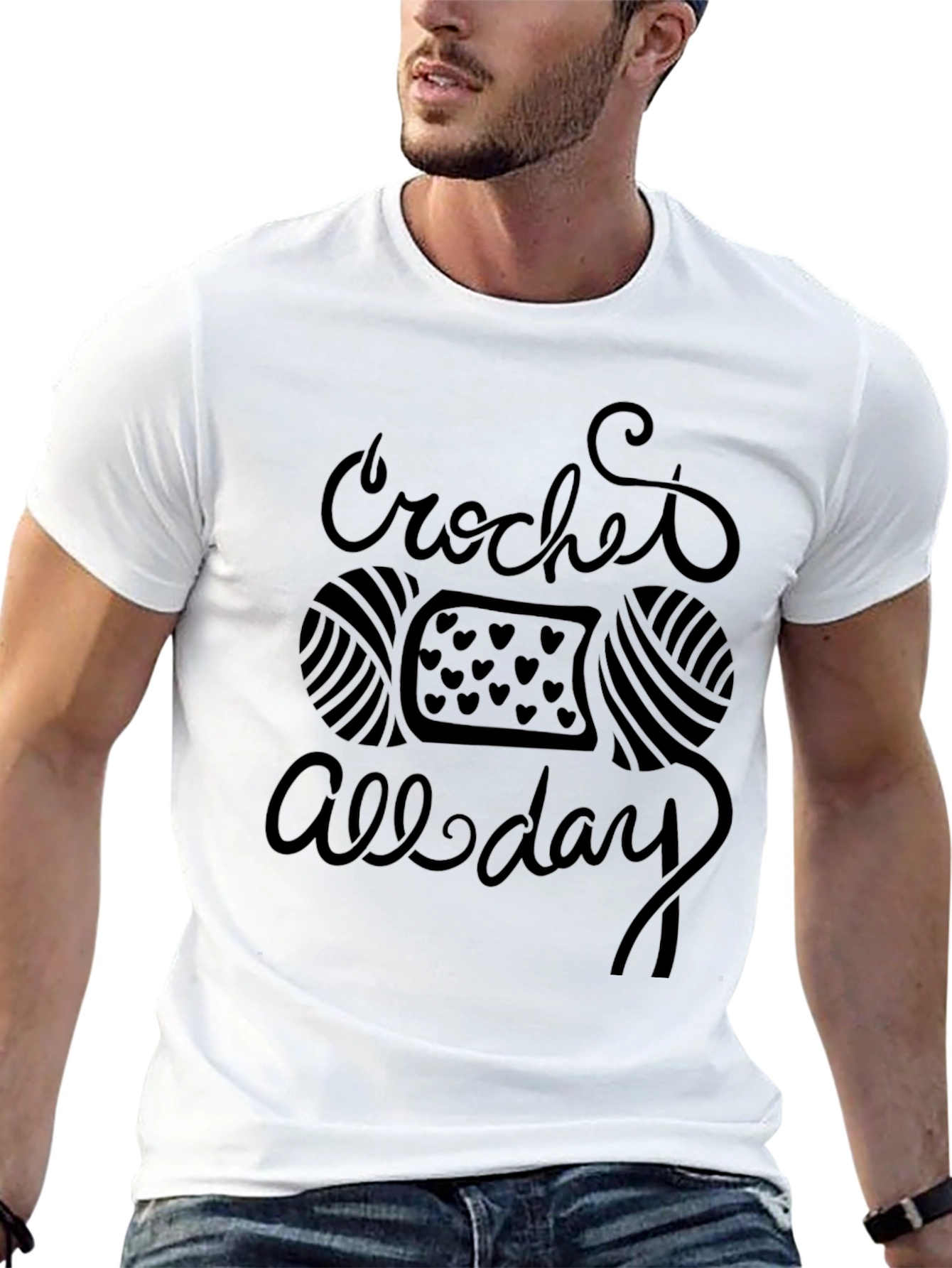 Crochet All Day T-Shirt - Yarn & Hearts Design