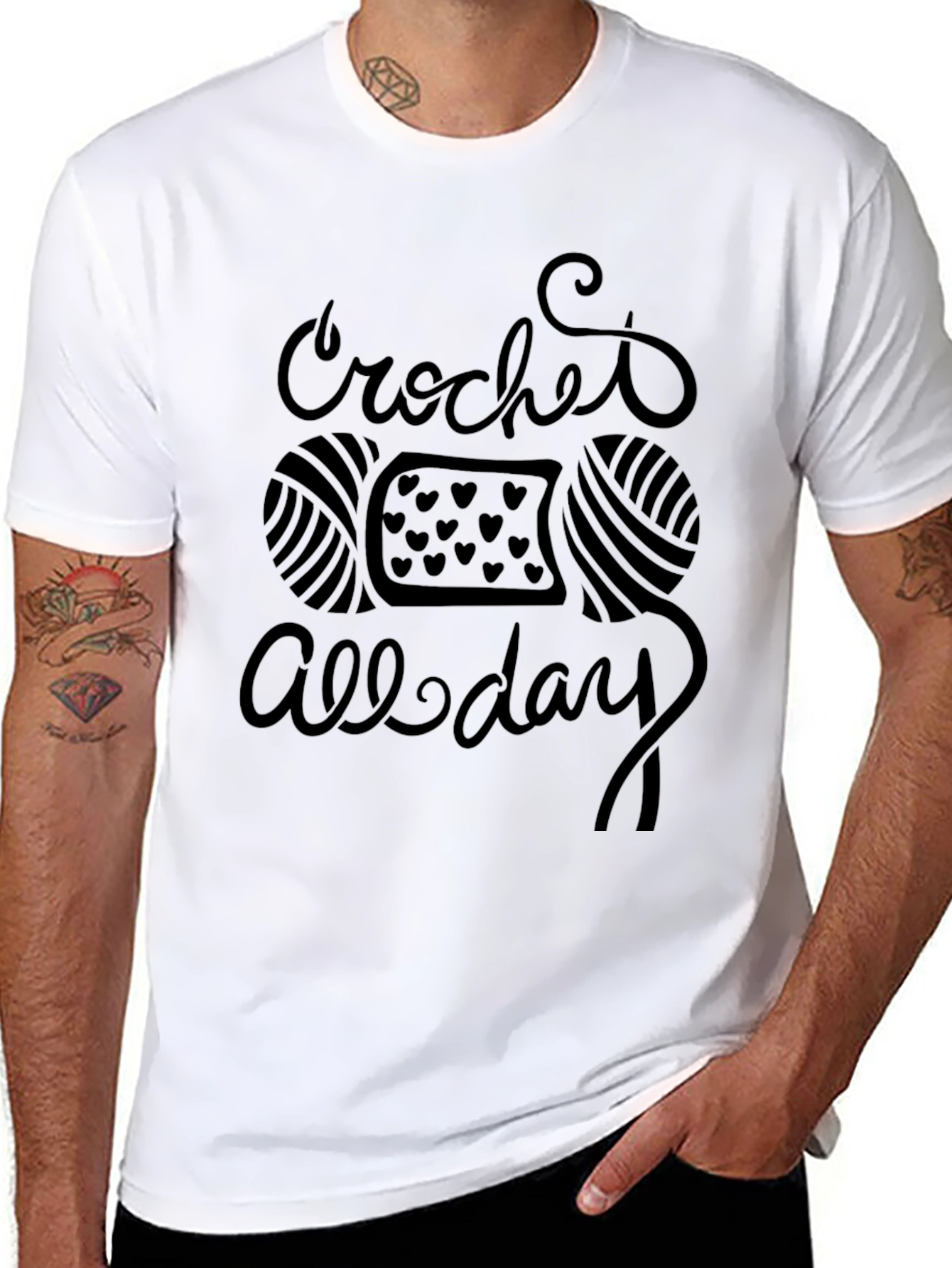 Crochet All Day T-Shirt - Yarn & Hearts Design