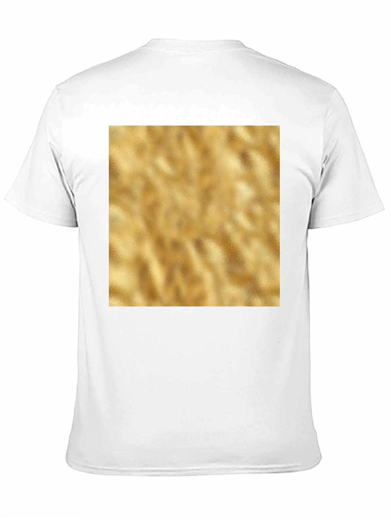 Modern Black T-Shirt with Gold Texture Print
