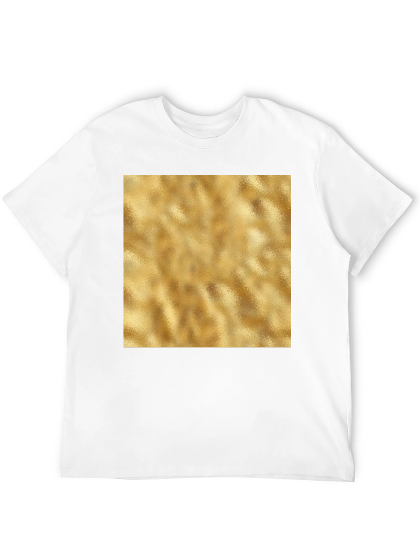 Modern Black T-Shirt with Gold Texture Print