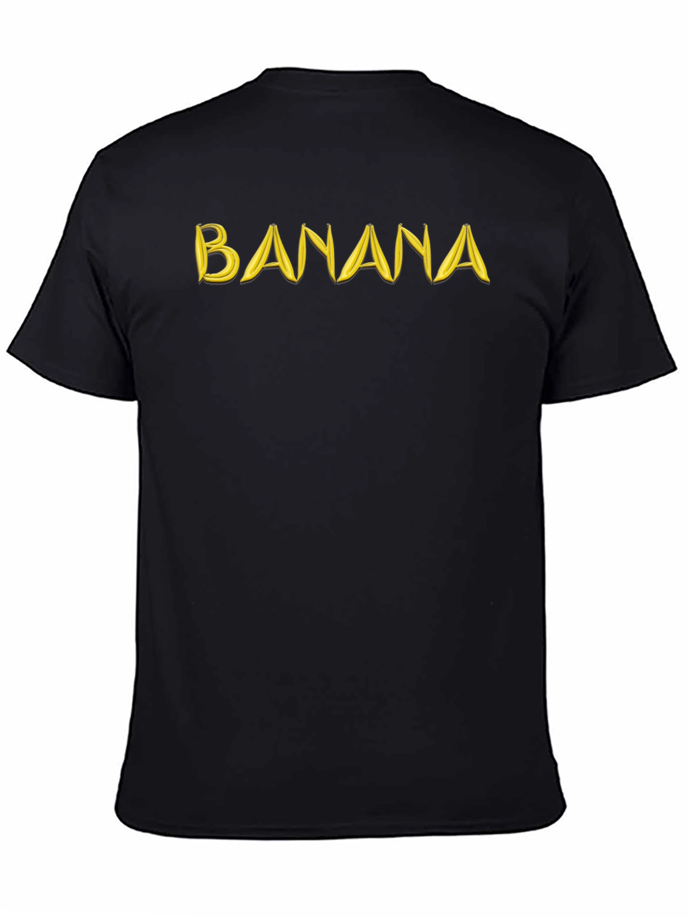 Banana Fruit Graphic T-Shirt - Black Cotton Tee