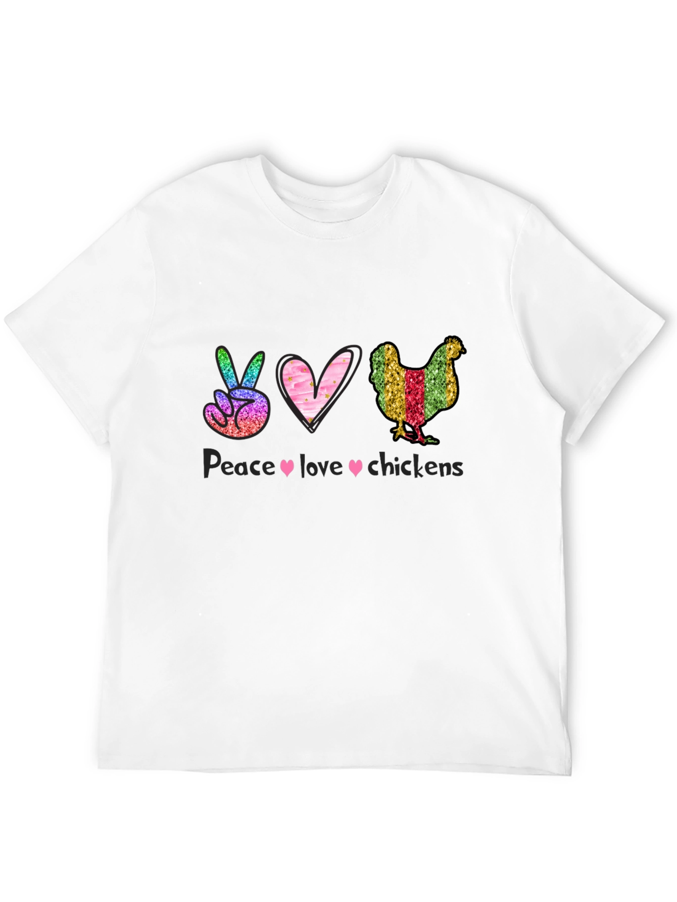 Peace Love Chickens Graphic Tee