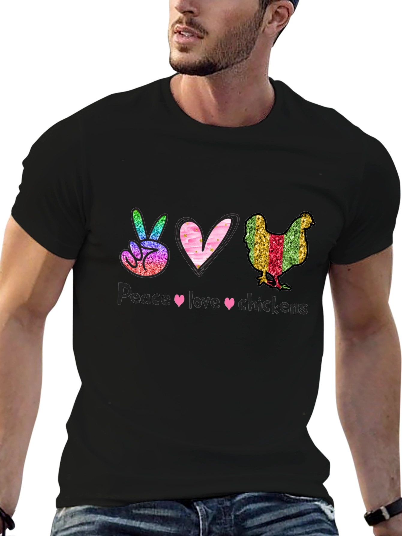 Peace Love Chickens Graphic Tee