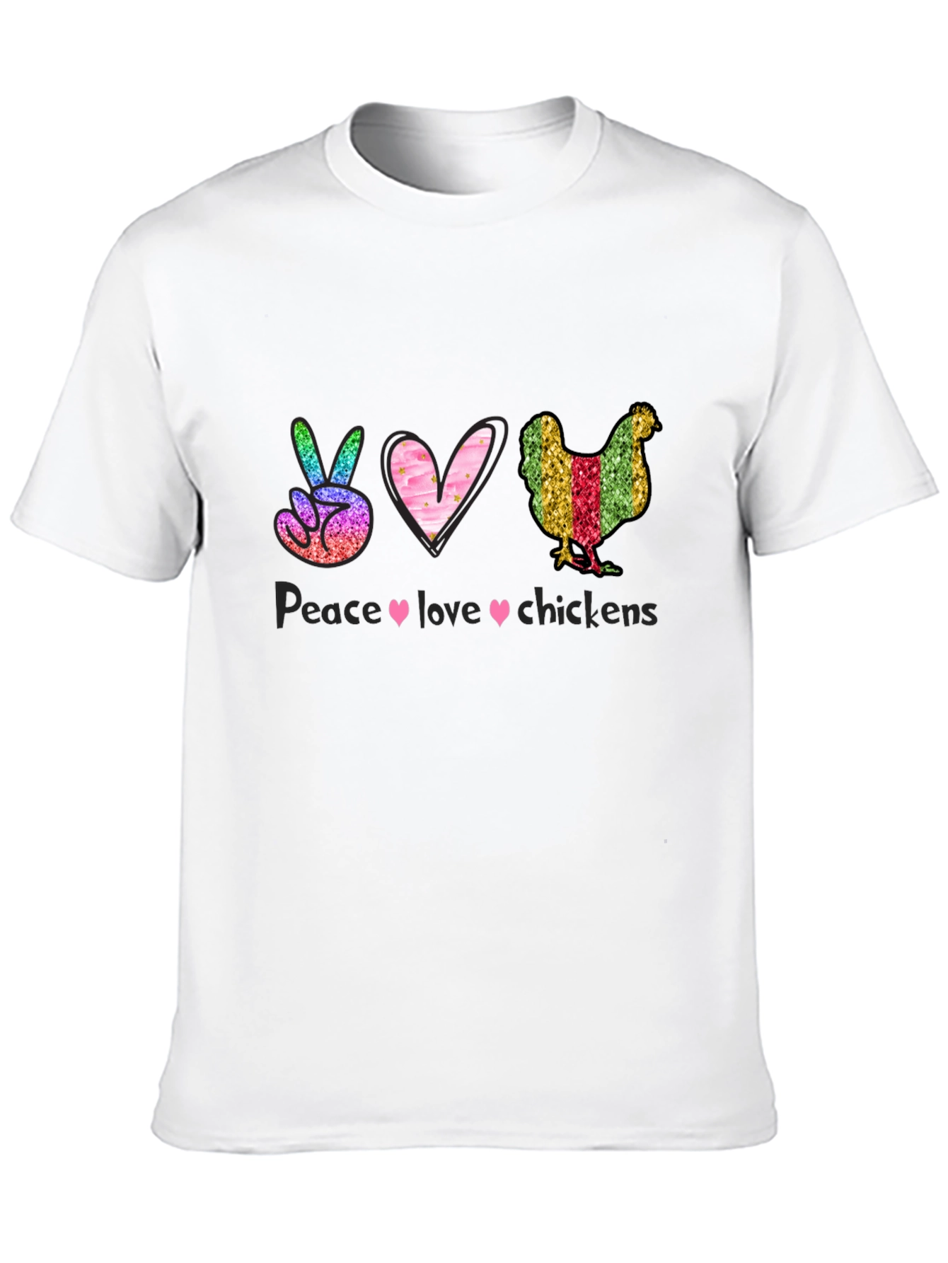 Peace Love Chickens Graphic Tee