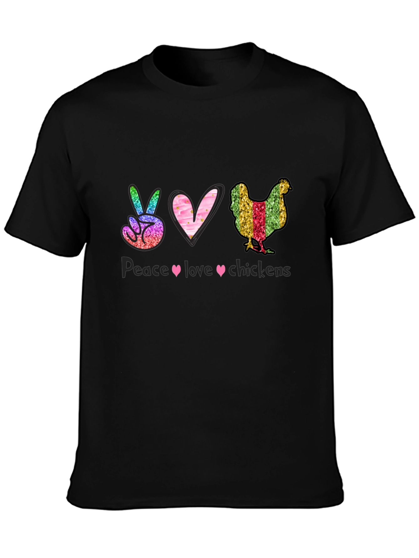 Peace Love Chickens Graphic Tee