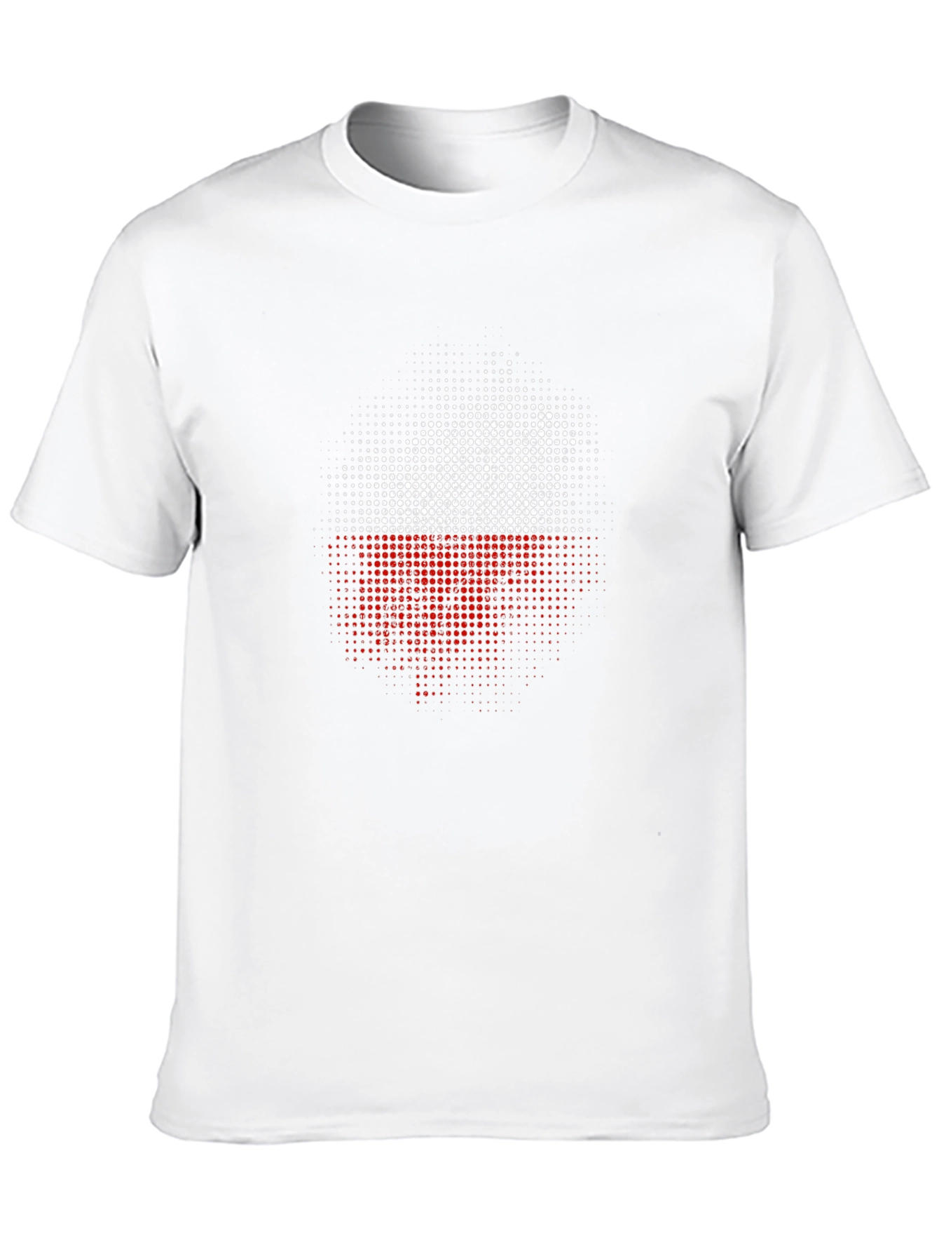 Poland Flag Dot Matrix T-Shirt - Black Casual Tee
