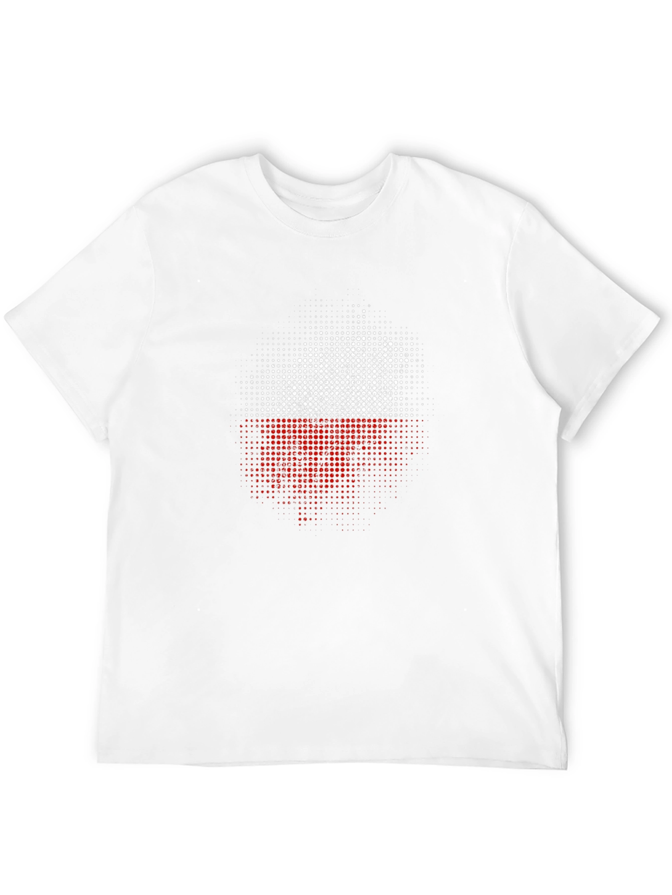 Poland Flag Dot Matrix T-Shirt - Black Casual Tee