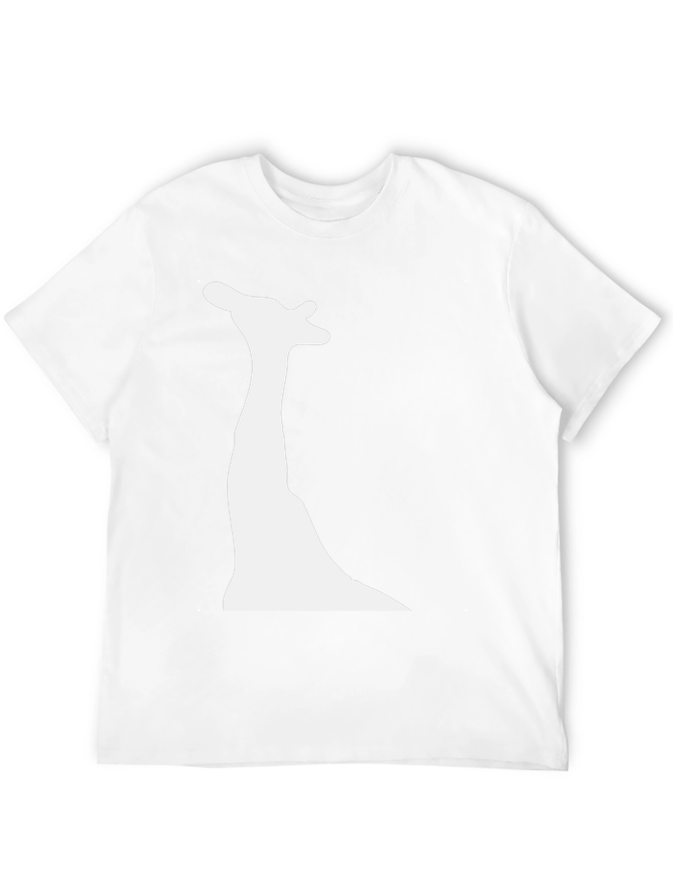 Modern Giraffe Silhouette Black Tee