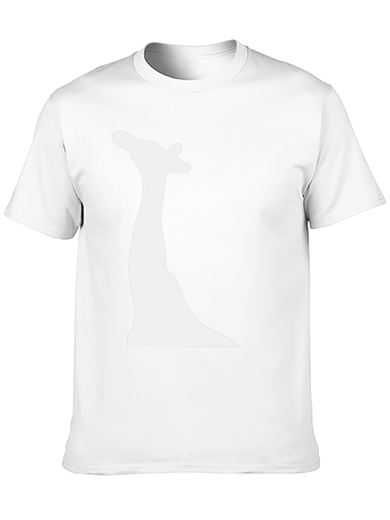 Modern Giraffe Silhouette Black Tee