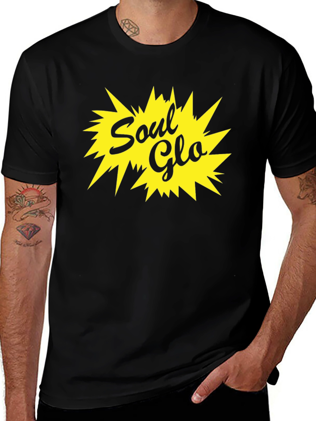 Retro Soul Glo Graphic Black T-Shirt