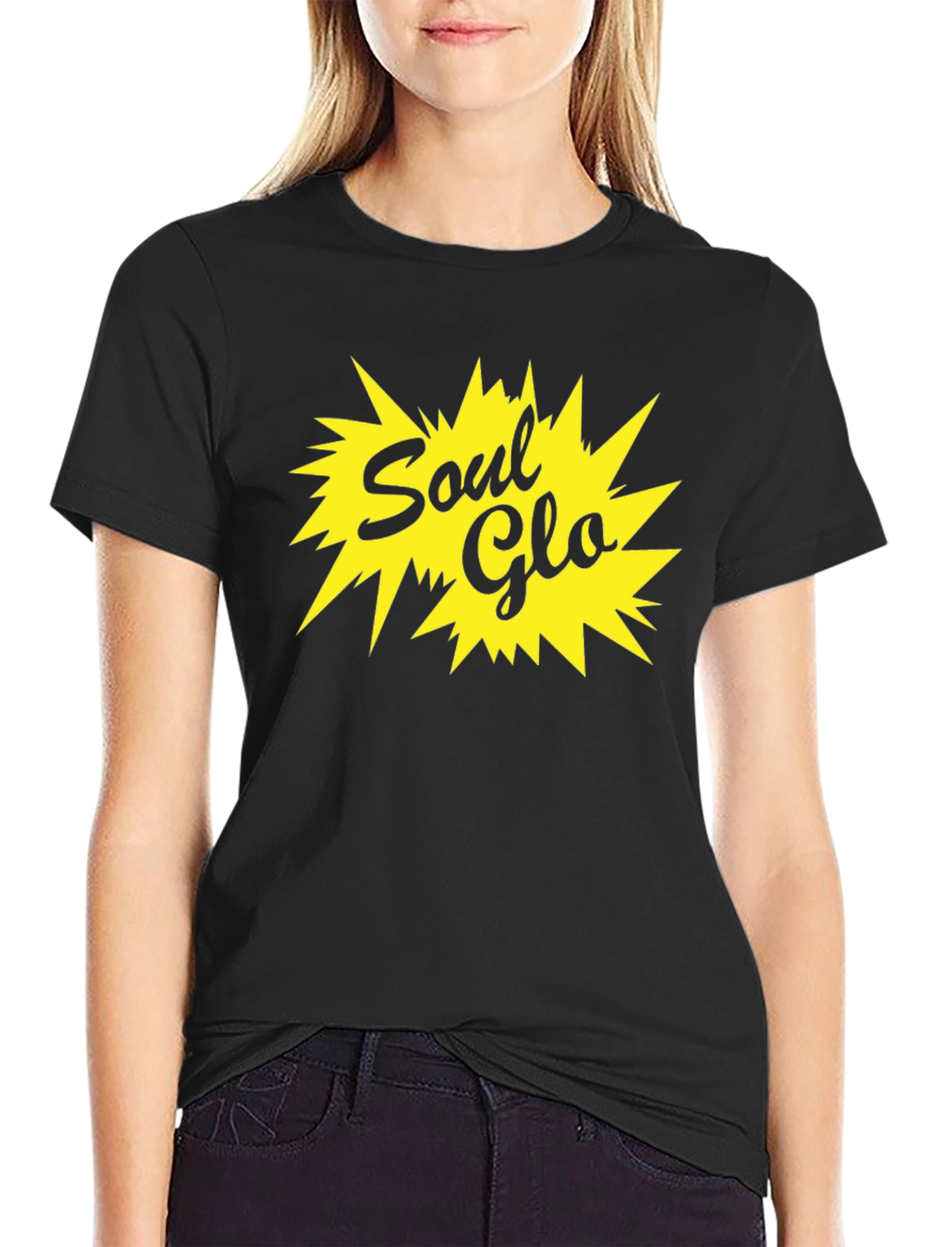 Retro Soul Glo Graphic Black T-Shirt