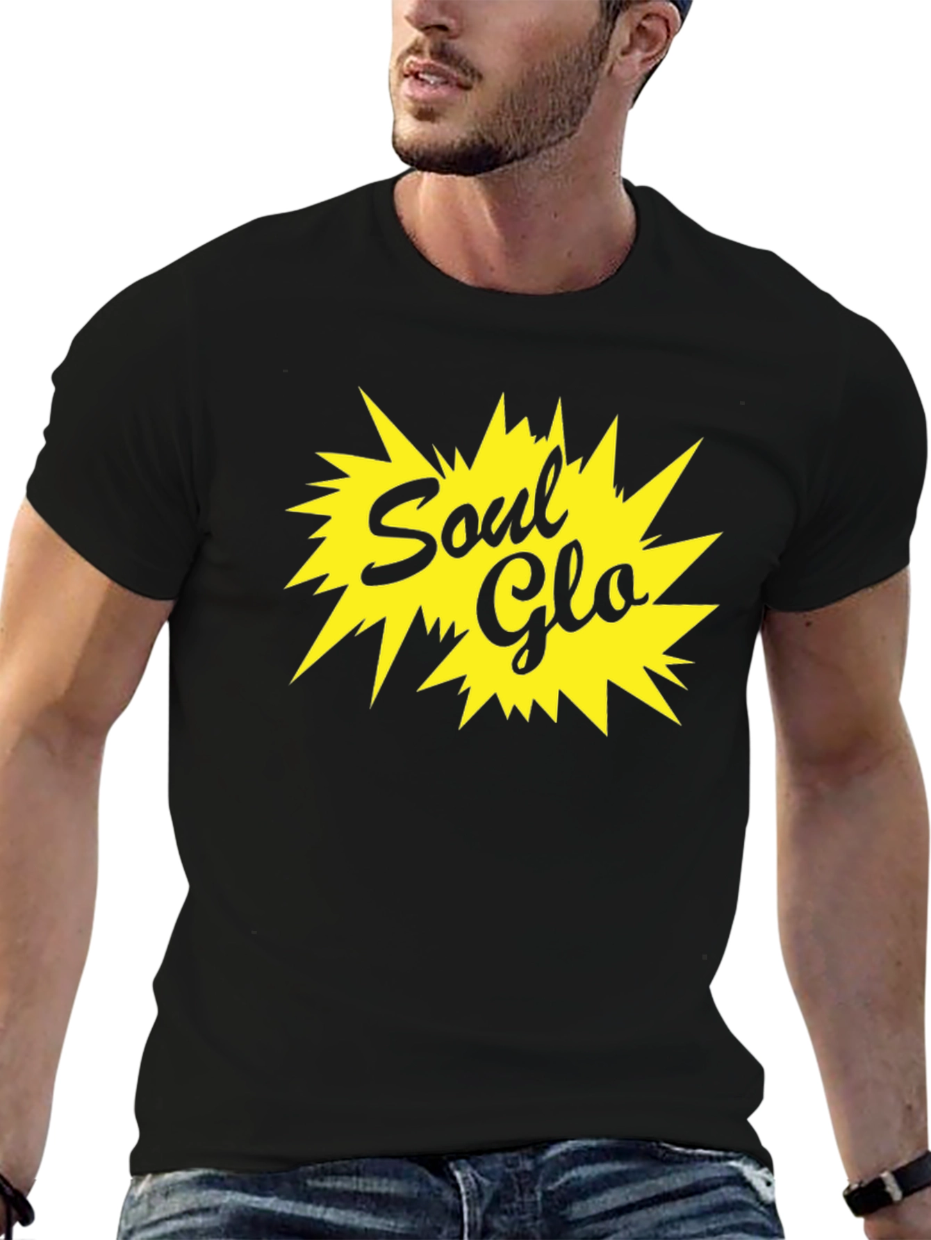 Retro Soul Glo Graphic Black T-Shirt