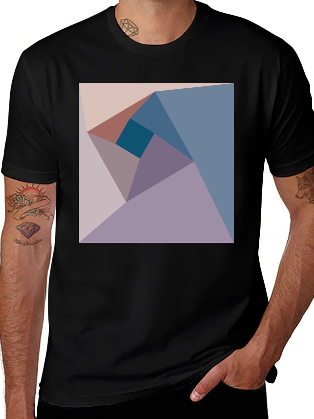 Geometric Design Tee - Abstract Art Shirt
