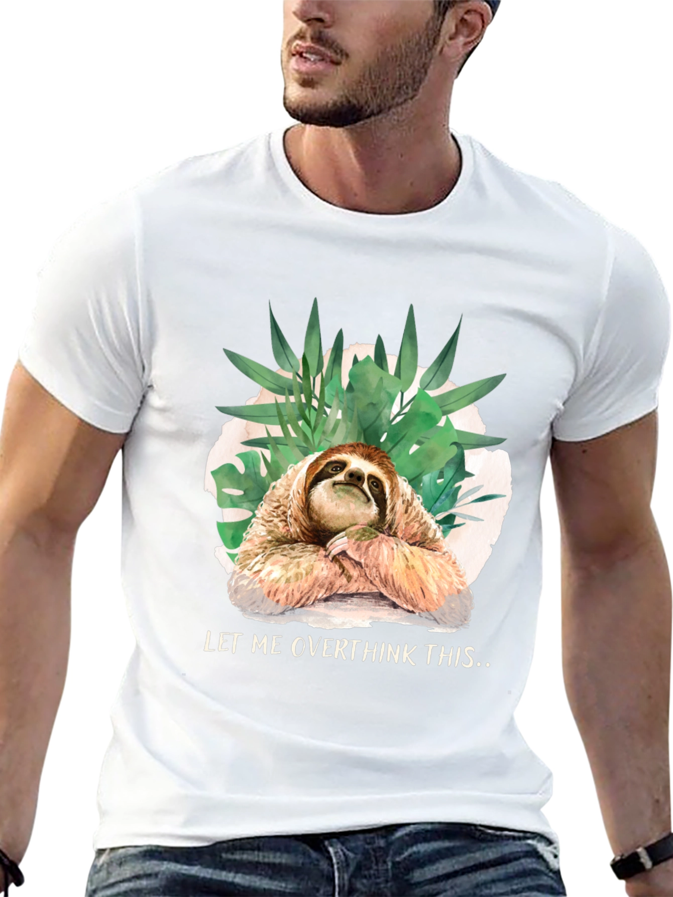 Sloth Overthinking Graphic Tee