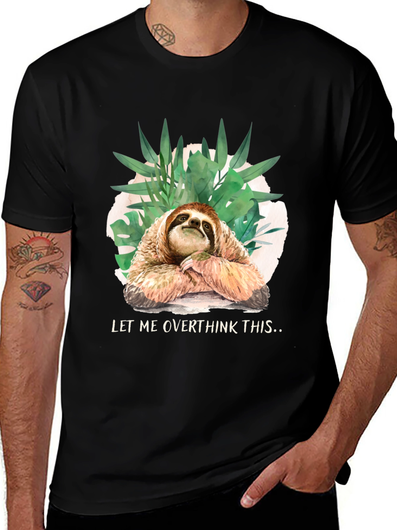 Sloth Overthinking Graphic Tee