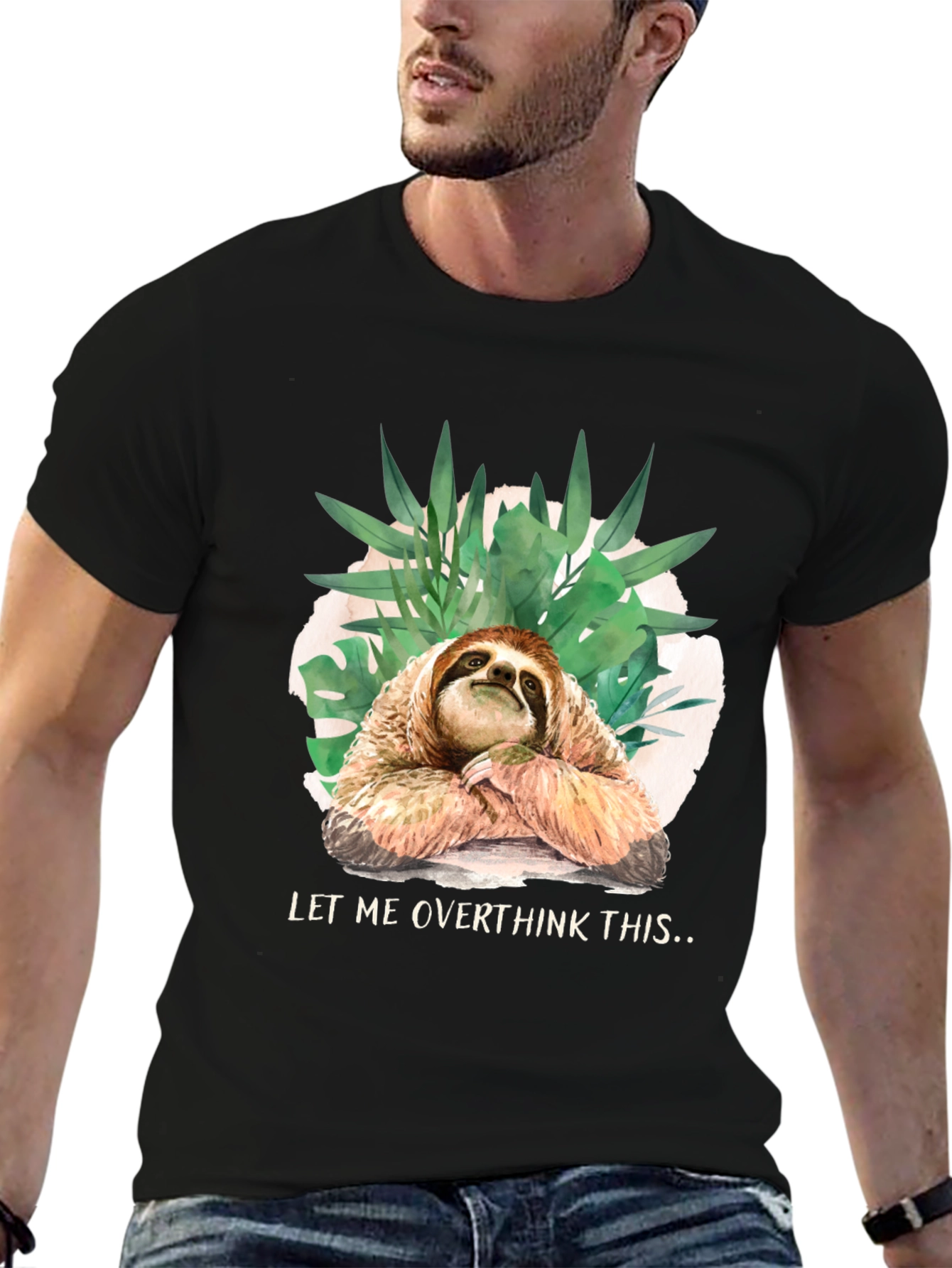 Sloth Overthinking Graphic Tee
