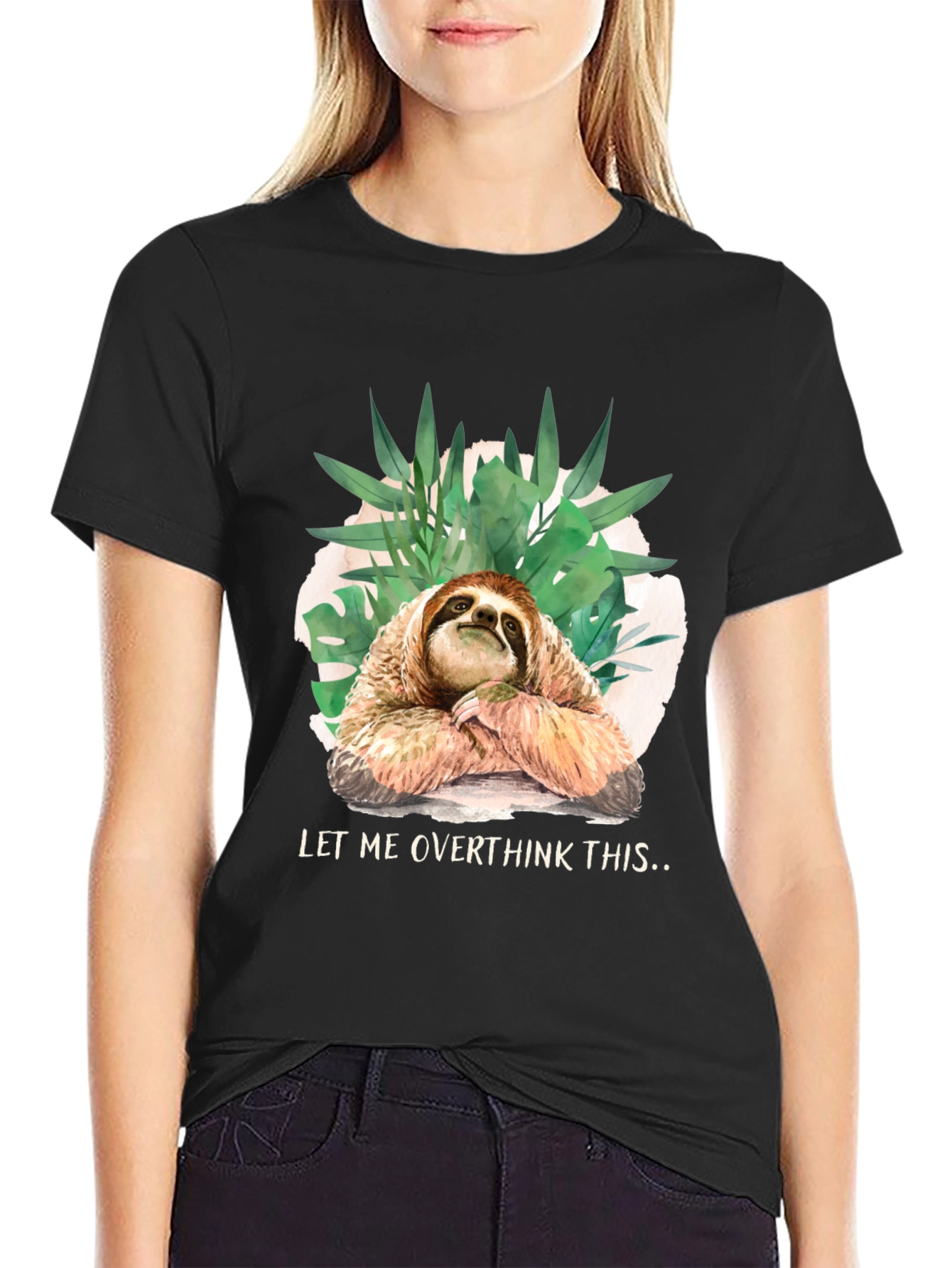 Sloth Overthinking Graphic Tee