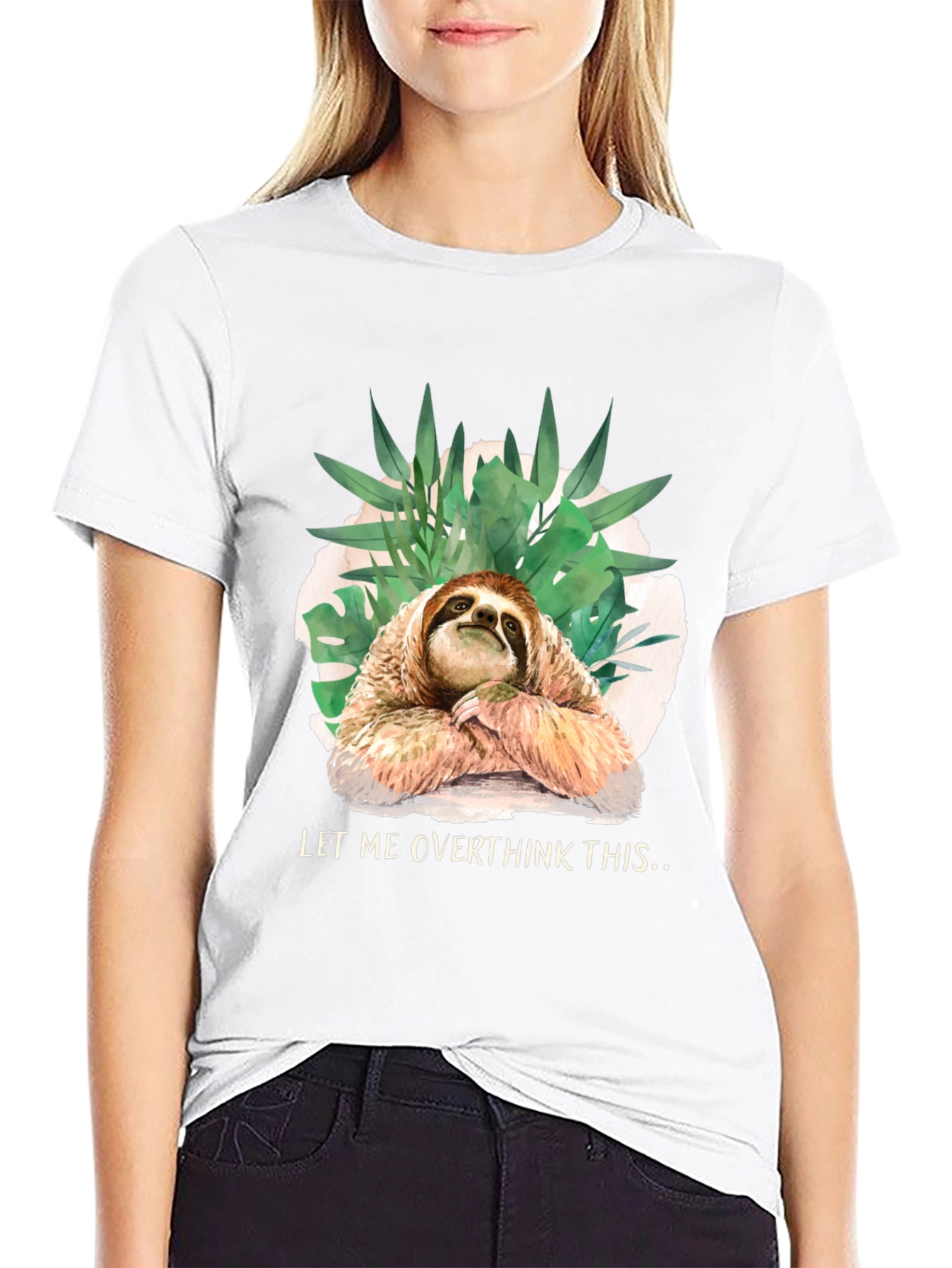 Sloth Overthinking Graphic Tee