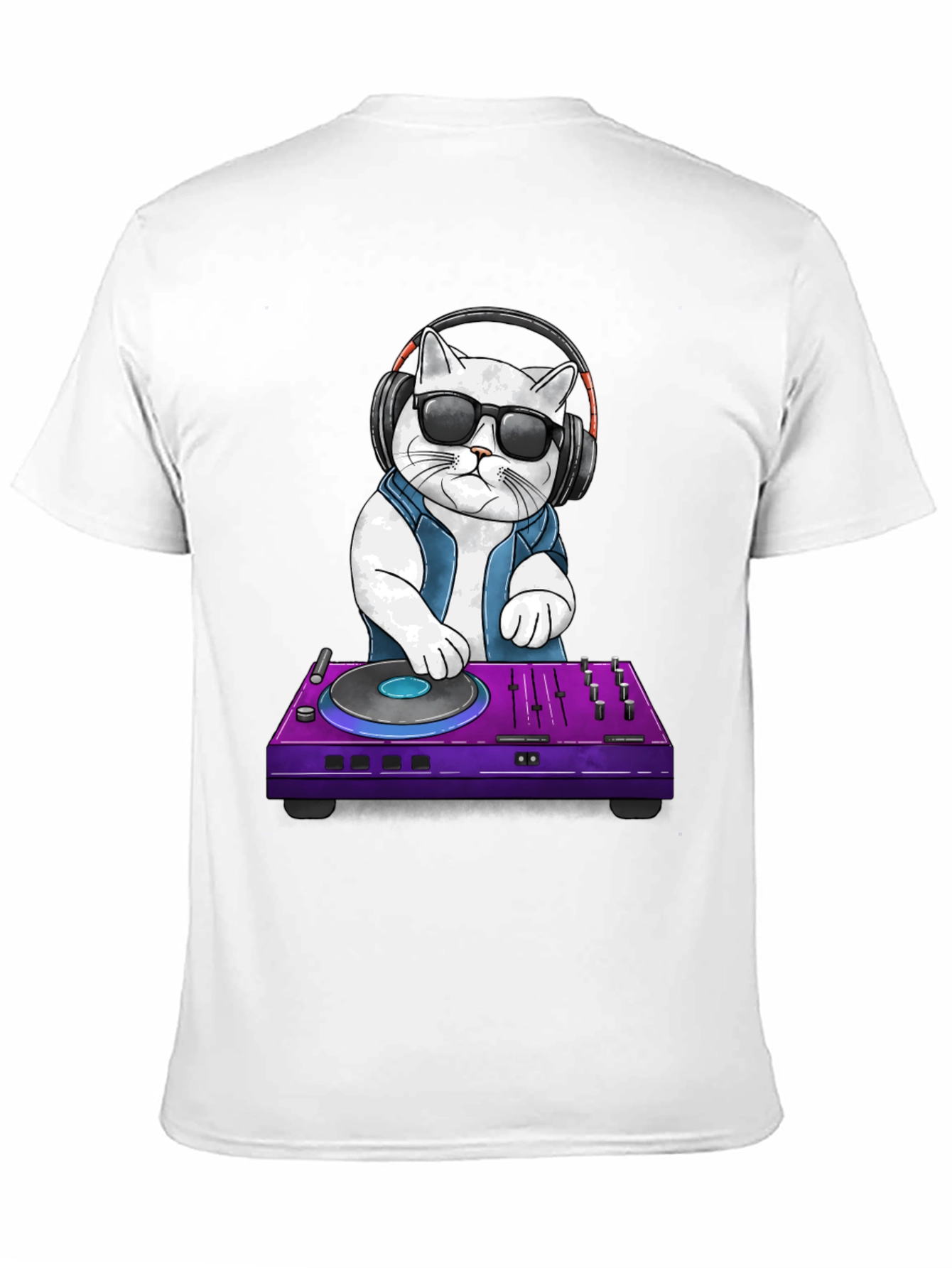 DJ Cat T-Shirt: Cool Cat with Headphones