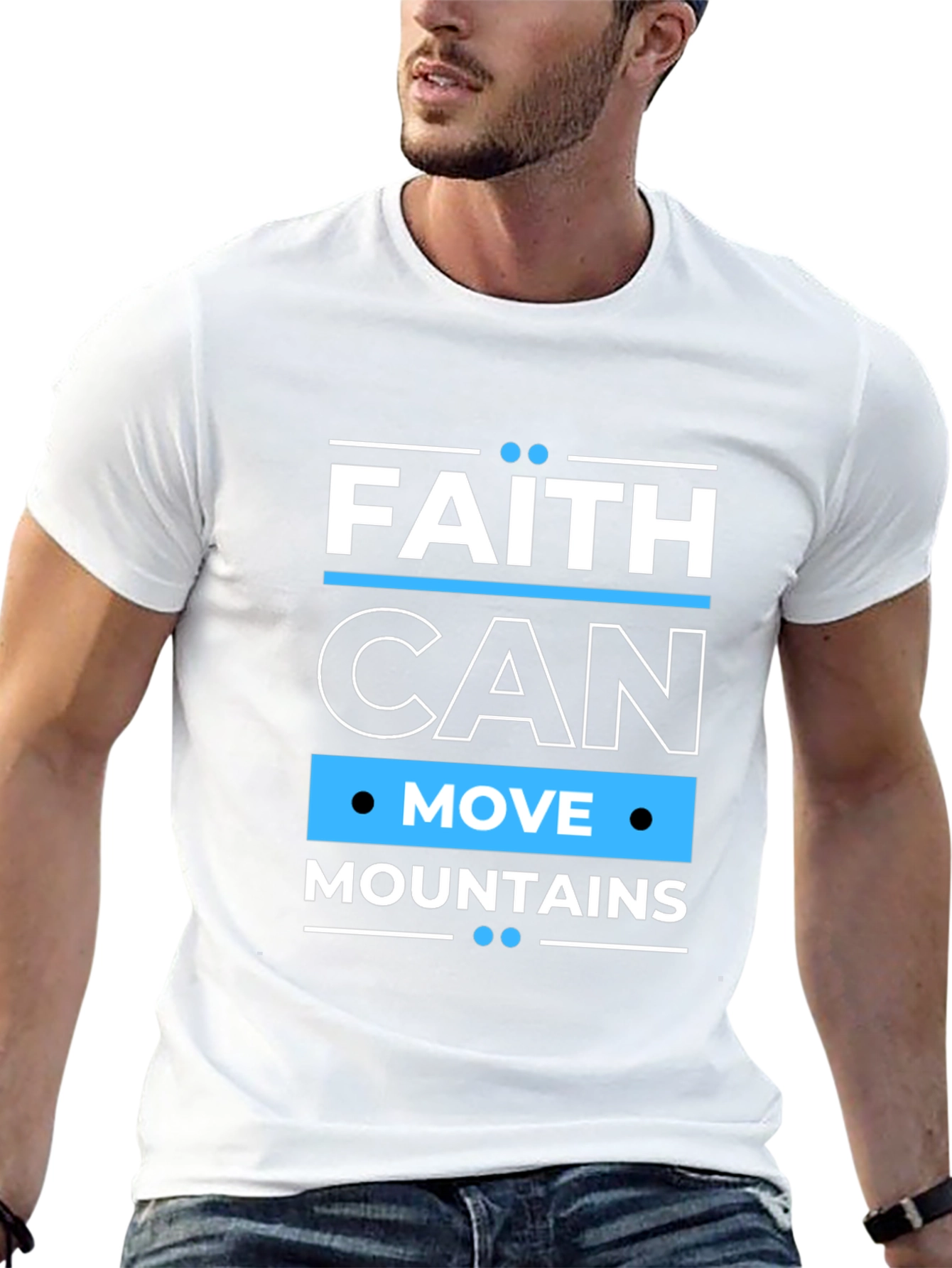 Faith Can Move Mountains Black T-Shirt