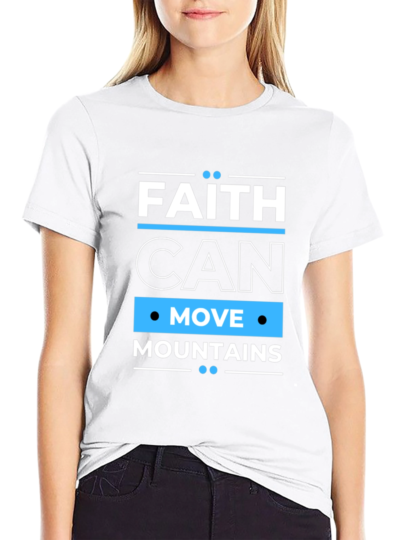 Faith Can Move Mountains Black T-Shirt