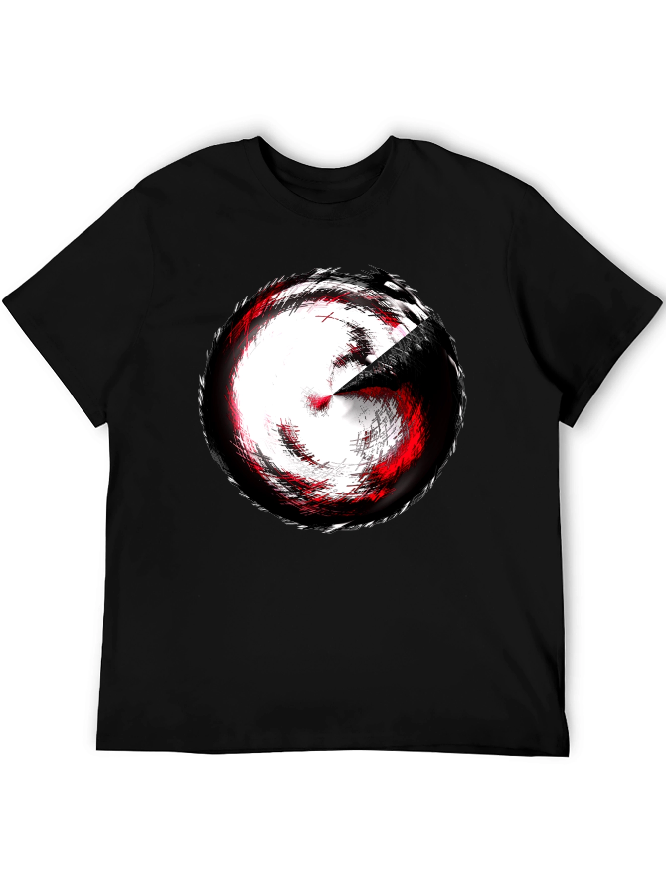 Abstract Swirl Graphic Tee - Modern Style