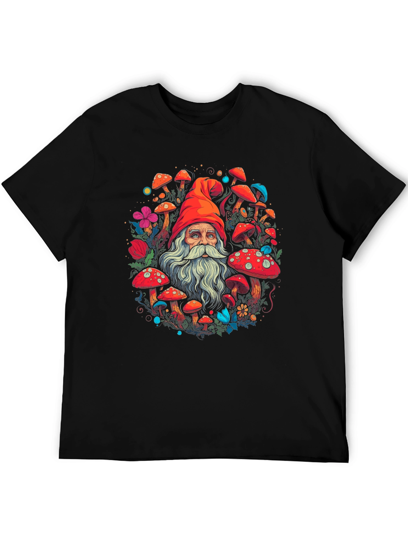 Psychedelic Mushroom Gnome Graphic Tee