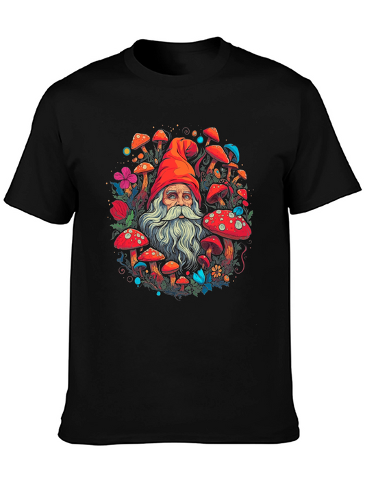Psychedelic Mushroom Gnome Graphic Tee