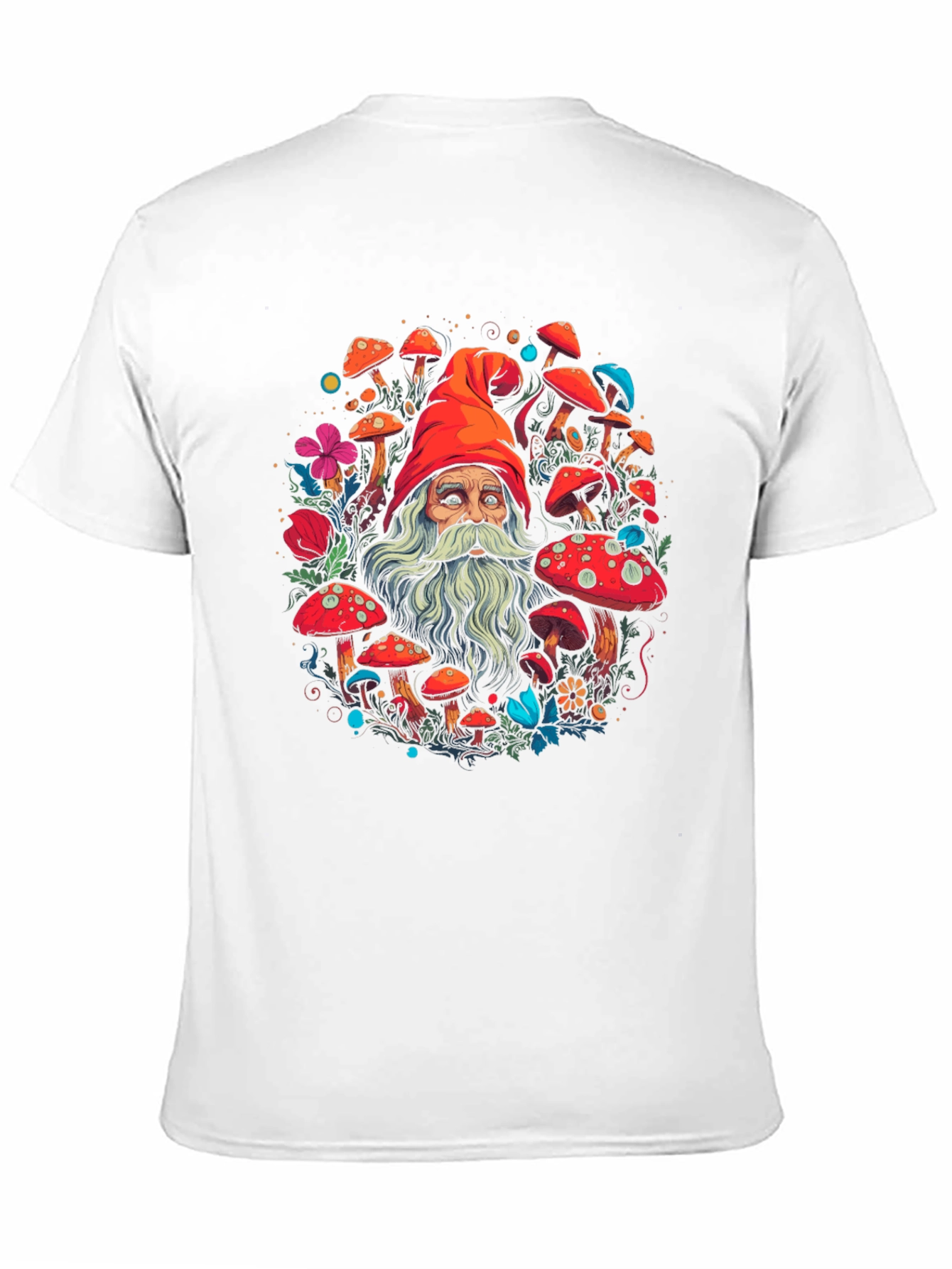 Psychedelic Mushroom Gnome Graphic Tee