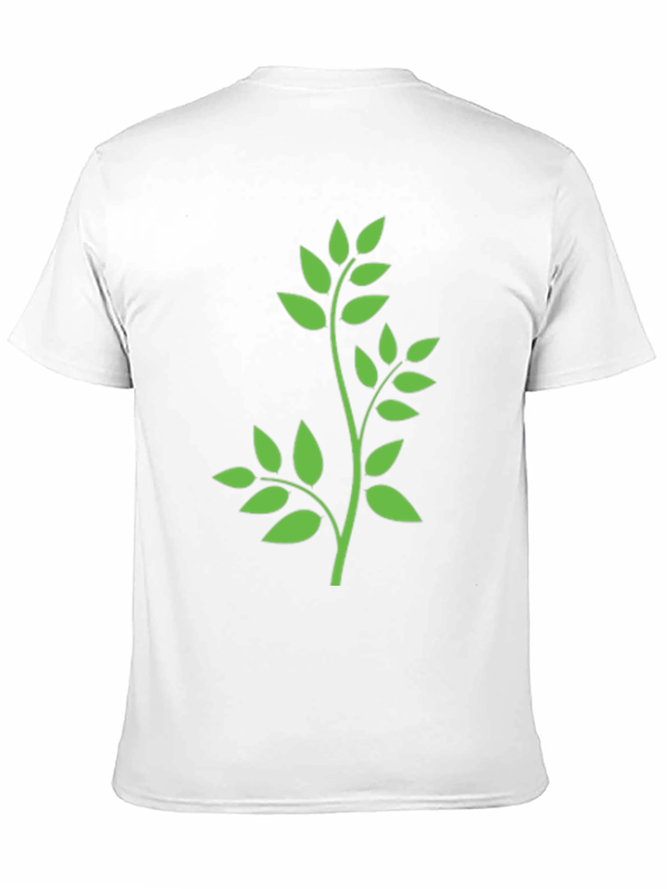 Leaf Design T-Shirt - Black Cotton Tee