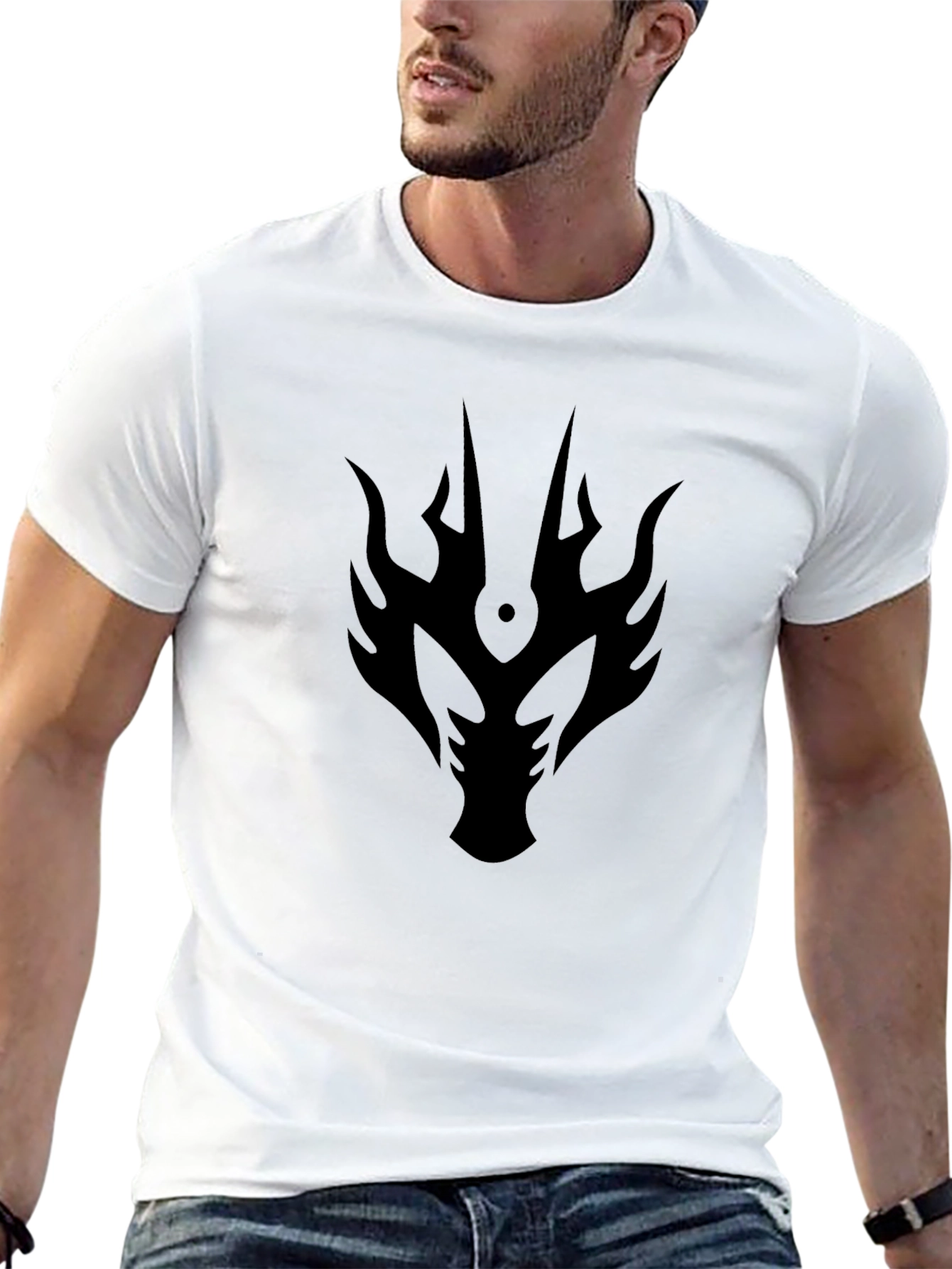 Black Dragon Graphic Tee - Mens Fashion