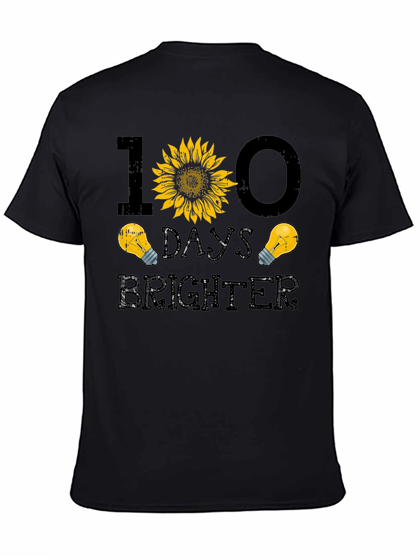 100 Days Brighter Sunflower Graphic T-Shirt